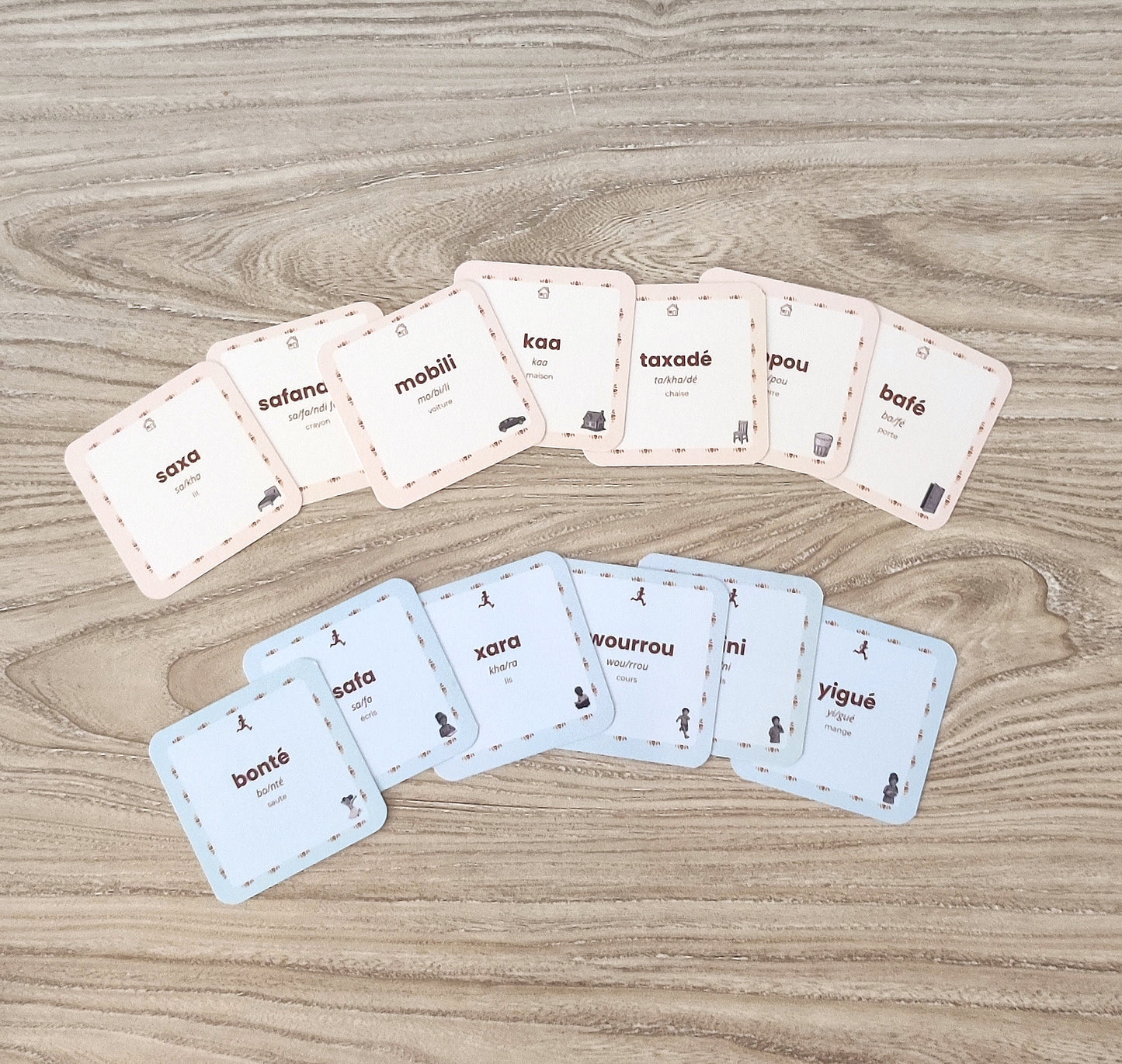 Jeu de cartes bilingue soninké - français