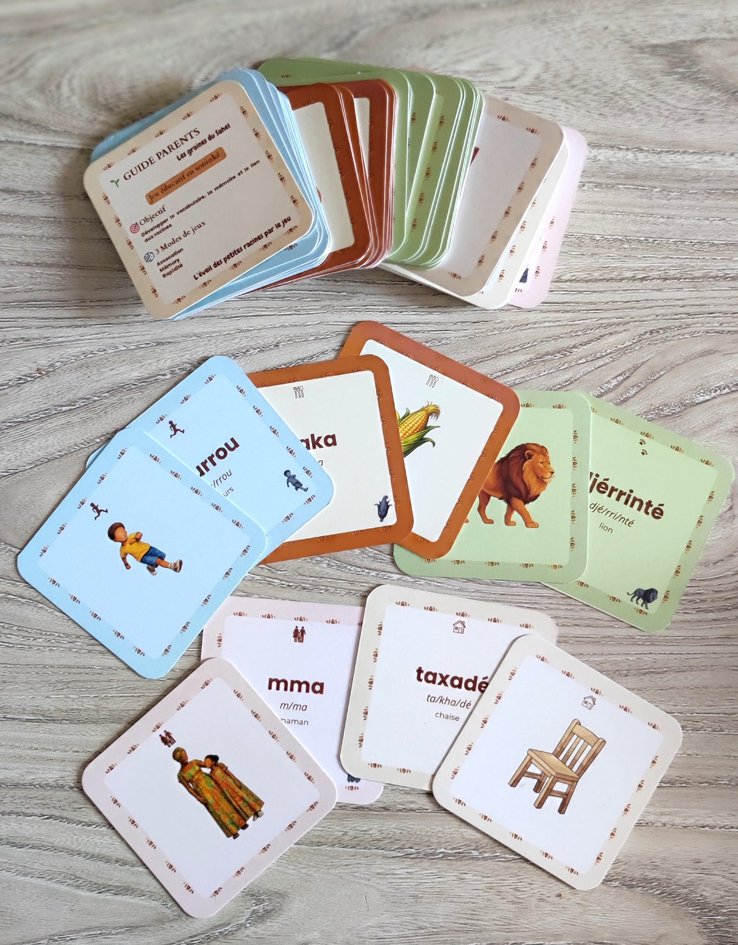 Jeu de cartes bilingue soninké - français