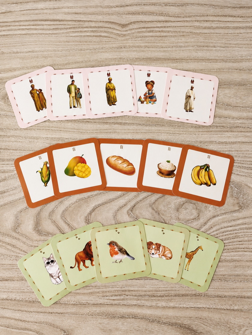 Jeu de cartes bilingue soninké - français